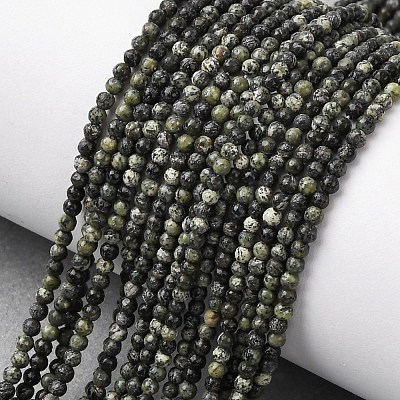 Natural Serpentine/Green Lace Stone Beads Strands G-Z116-A16-2mm-1