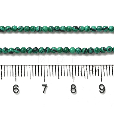 Synthetic Malachite Beads Strands G-B090-A13-01-1