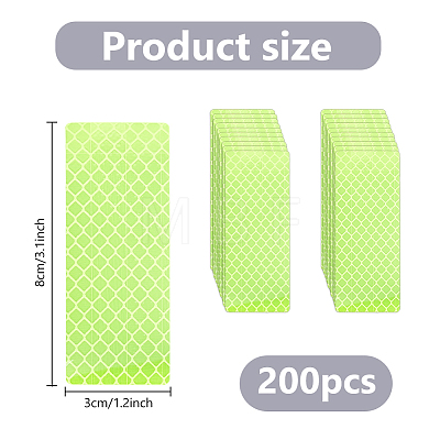 PET Plastic Reflective Car Sticker Decoration DIY-WH0671-415B-1