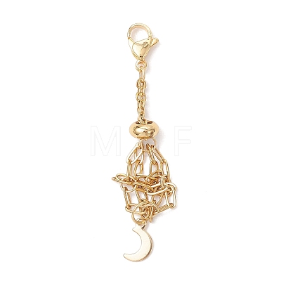 3Pcs 304 Stainless Steel Macrame Pouch Empty Stone Holder Pendant Decorations HJEW-JM04380-01-1