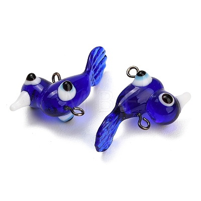 Handmade Lampwork Connector Charms LA-CBA1426-03B-02-1