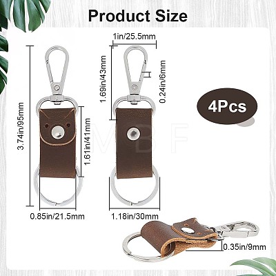 Cowhide Leather Pendant Decoration HJEW-WH20012-05B-1