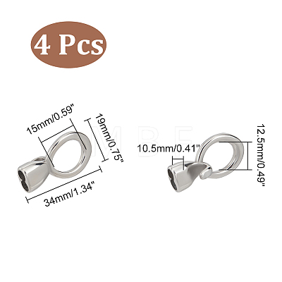 Unicraftale 4Pcs 304 Stainless Steel S-Hook Clasps STAS-UN0047-14-1