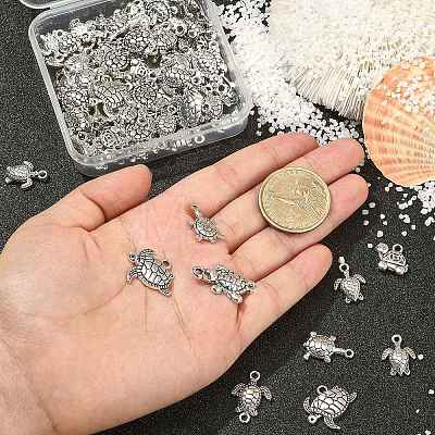 90Pcs 9 Styles Tibetan Style Zinc Alloy Charms TIBEP-CJ0002-02-1