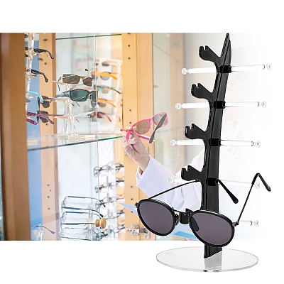 DICOSMETIC 2 Sets 2 Colors 5-Tier Acrylic Eyeglasses Display Tower ODIS-DC0001-01-1