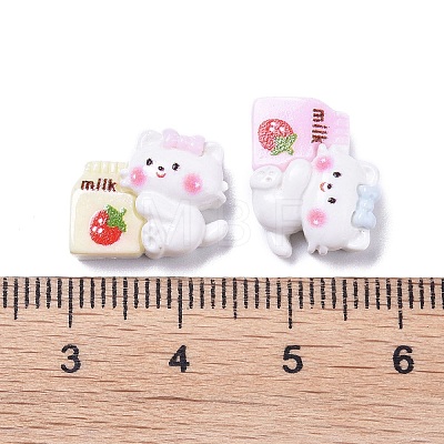 Opaque Cute Animal Resin Decoden Cabochons RESI-B024-02D-1