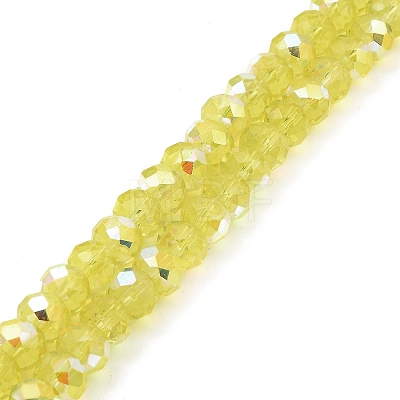 Baking Painted Transparent Glass Beads Strands DGLA-A034-J8mm-B05-1