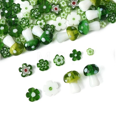 156Pcs 9 Styles Handmade Millefiori Glass Bead Strands LAMP-FS0001-49-1