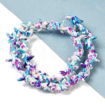 Synthetic Turquoise Dyed Beads Strands X-G-P507-04E-1