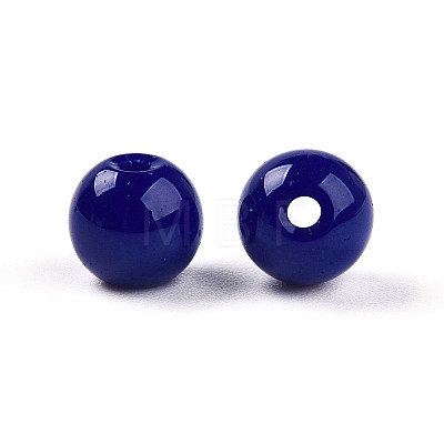 Opaque Solid Color Glass Beads GLAA-N007-6mm-A03-1