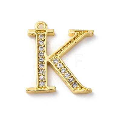 Rack Plating Brass Micro Pave Cubic Zirconia Pendant KK-H449-76G-05-1