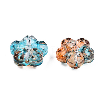Transparent Spray Painted Glass Beads GLAA-N035-029-G01-1