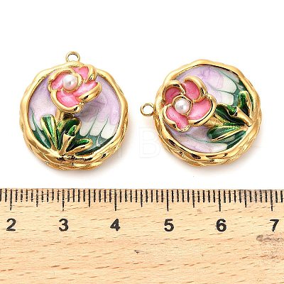 304 Stainless Steel Enamel Pendants STAS-B084-05G-03-1