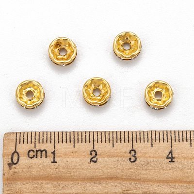 Iron Rhinestone Spacer Beads X-RB-A010-8MM-G-1