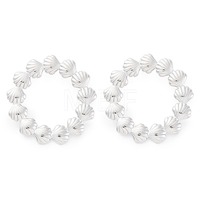 304 Stainless Steel Stud Earrings for Women EJEW-K306-18P-1