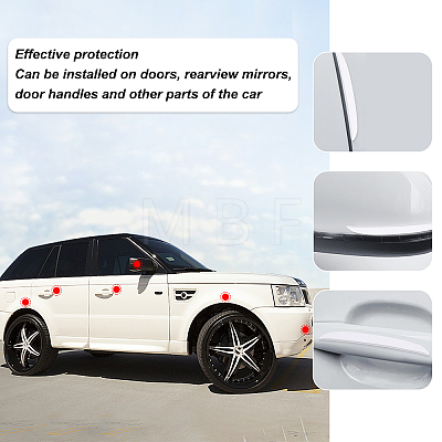 PVC Plastic Car Anti-Collision Strip Stickers AJEW-WH0258-208A-1