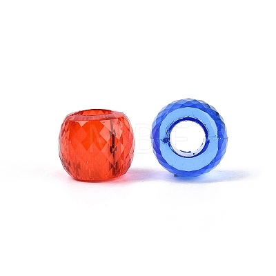 Transparent Acrylic European Beads OACR-Q200-09-1