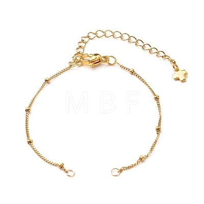 Handmade 304 Stainless Steel Satellite Chains Bracelets Making Accessories AJEW-JB01024-1