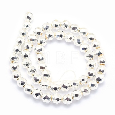 Electroplate Non-magnetic Synthetic Hematite Beads Strands G-L485-03F-S-1