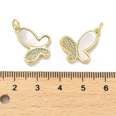 Brass Micro Pave Cubic Zirconia Pendants KK-K365-11C-G-1