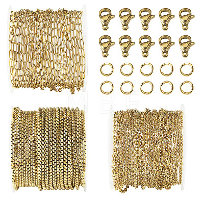 12M 3 Styles 304 Stainless Steel Chains CHS-TA0001-62-1