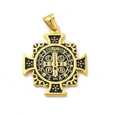 Ion Plating(IP) 304 Stainless Steel Religion Pendants STAS-E184-02G-1