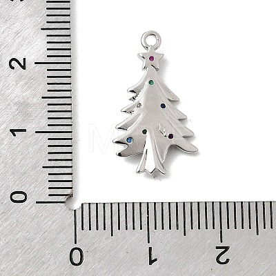 Christmas Brass Micro Pave Cubic Zirconia Pendants KK-L258-04P-A01-1
