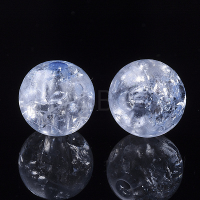Transparent Crackle Acrylic Beads CACR-N002-01-1