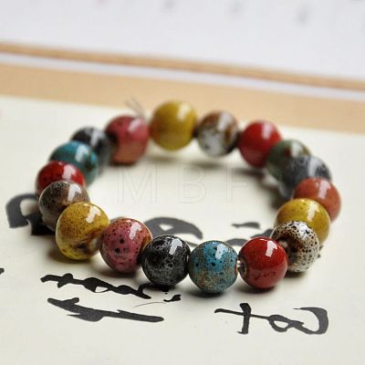 Handmade Porcelain Beaded Stretch Bracelets for Women FS-WG726AB-03-1