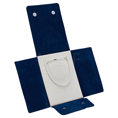 Portable Travel Velvet Pearl Necklaces Flap Carring Cases TP-WH0025-01A-1