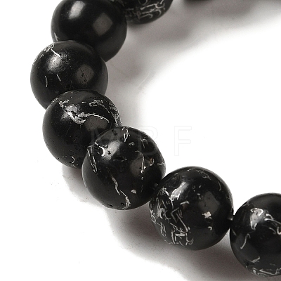 Synthetic Silver Line Coal Quartz Beads Strands G-Q161-A01-04-1
