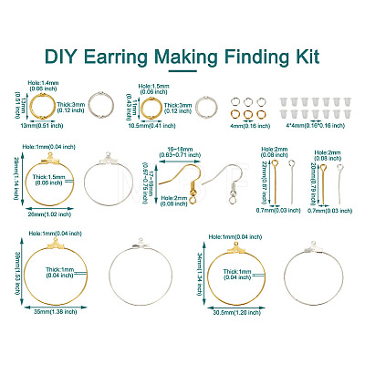 DIY Earring Making Finding Kit DIY-TA0005-03-1