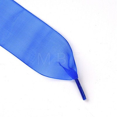 Flat Transparency Polyester Chiffon Shoelaces DIY-WH0265-04I-1