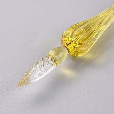 Handmade Glass Dip Pen AJEW-WH0121-43F-1