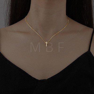 Cross Alloy Pendant Necklaces WGAF0E8-19-1