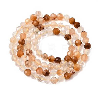 Natural Yellow Rabbit Hair Rutilated Quartz Beads Strands GG-CBA4808-F01-02-1