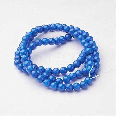 Natural Mashan Jade Round Beads Strands G-D263-4mm-XS08-1