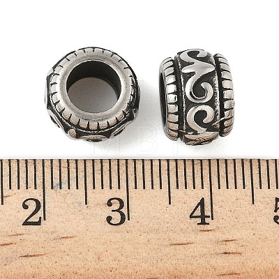 304 Stainless Steel European Beads STAS-Z147-18AS-1
