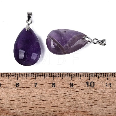 Natural Banded Amethyst Pendants G-N362-03P-07-1