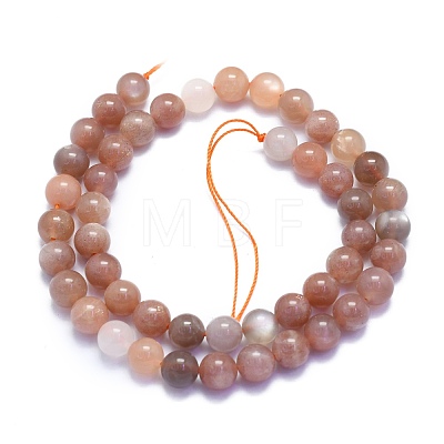 Natural Sunstone Beads Strands G-K310-C08-8mm-1