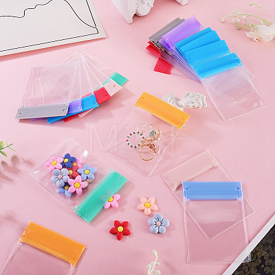 40Pcs 8 Colors Transparent EVA Packaging Resealable Bags ABAG-TA0002-29A-1
