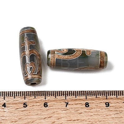 Tibetan Style dZi Beads TDZI-E004-18-1