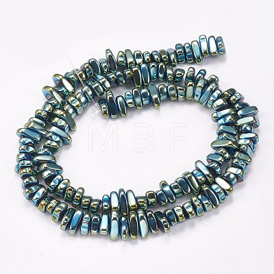 Electroplated Non-magnetic Synthetic Hematite Beads Strands G-P367-G05-1
