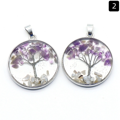 Natural Amethyst Pendants PW-WGDCF81-02-1
