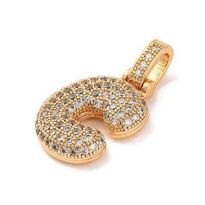 Brass Micro Pave Cubic Zirconia Pendants KK-C076-29C-G01-1