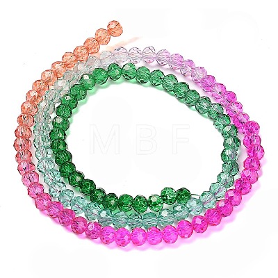 Transparent Painted Glass Beads Strands X1-DGLA-A034-T4mm-A03-1