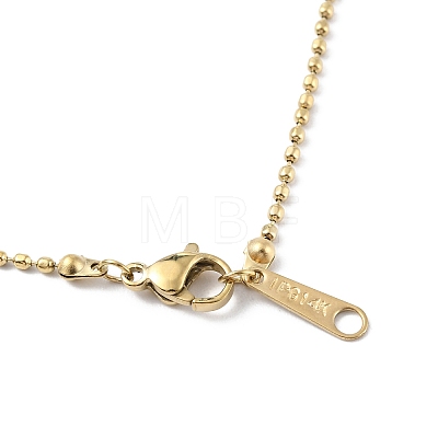 Ion Plating(IP) 304 Stainless Steel Ball Chain Necklace for Men Women NJEW-M200-03G-1