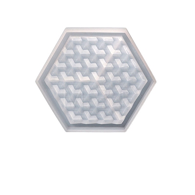 Hexagon Shape Cup Mat Food Grade Silicone Molds WG13514-02-1