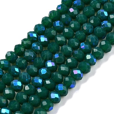 Electroplate Opaque Solid Color Glass Beads Strands EGLA-A044-P2mm-L09-1