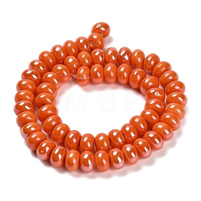 Porcelain Rondelle Beads PORC-Q001-01B-1